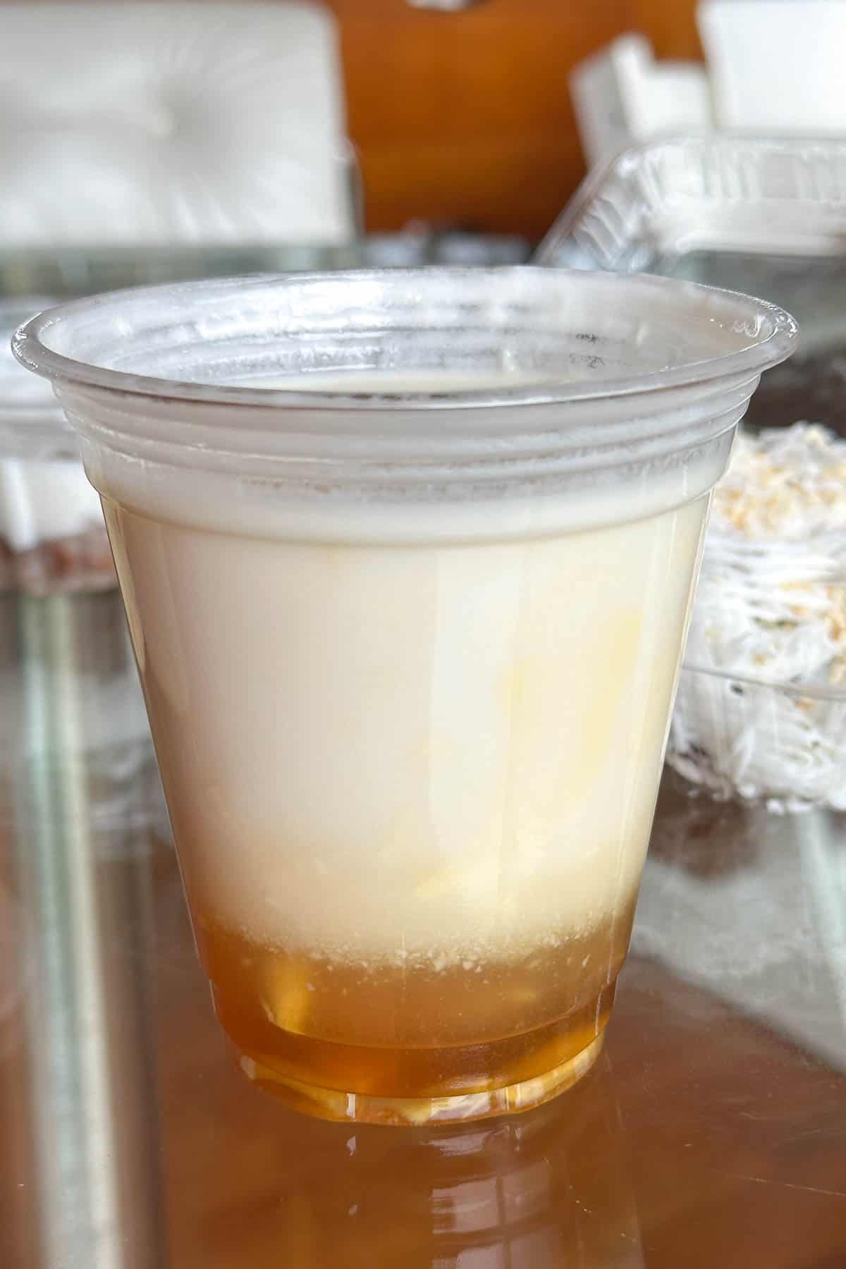 Soft Tofu and Ginger Syrup from New Cholon in Honolulu Chinatown.