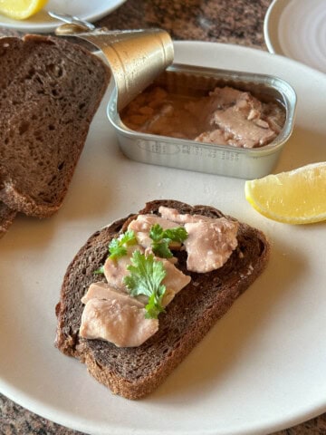 Cod liver on toast.