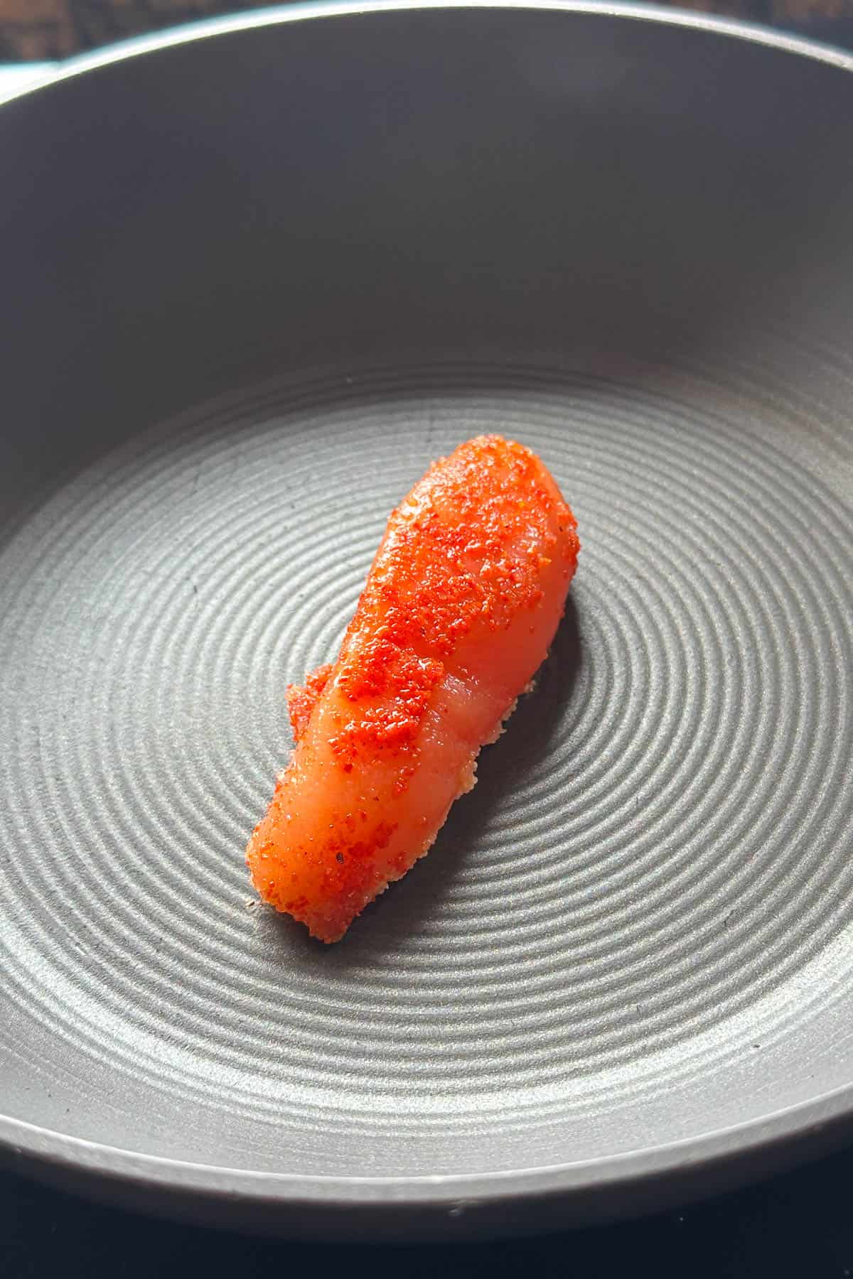 Making the mentaiko filling for Mentaiko Onigiri / Musubi.