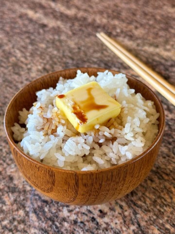 Soy sauce butter rice.