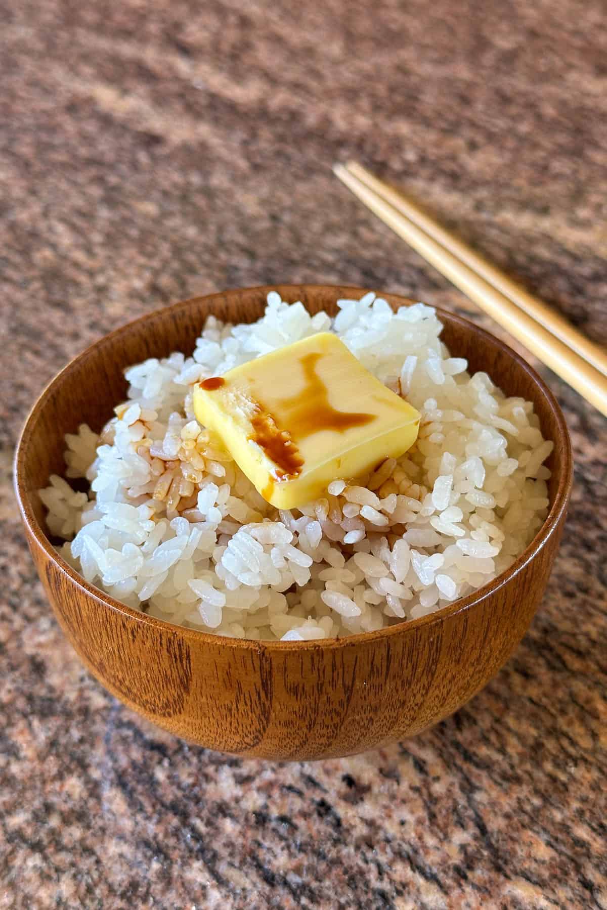 Soy sauce butter rice.