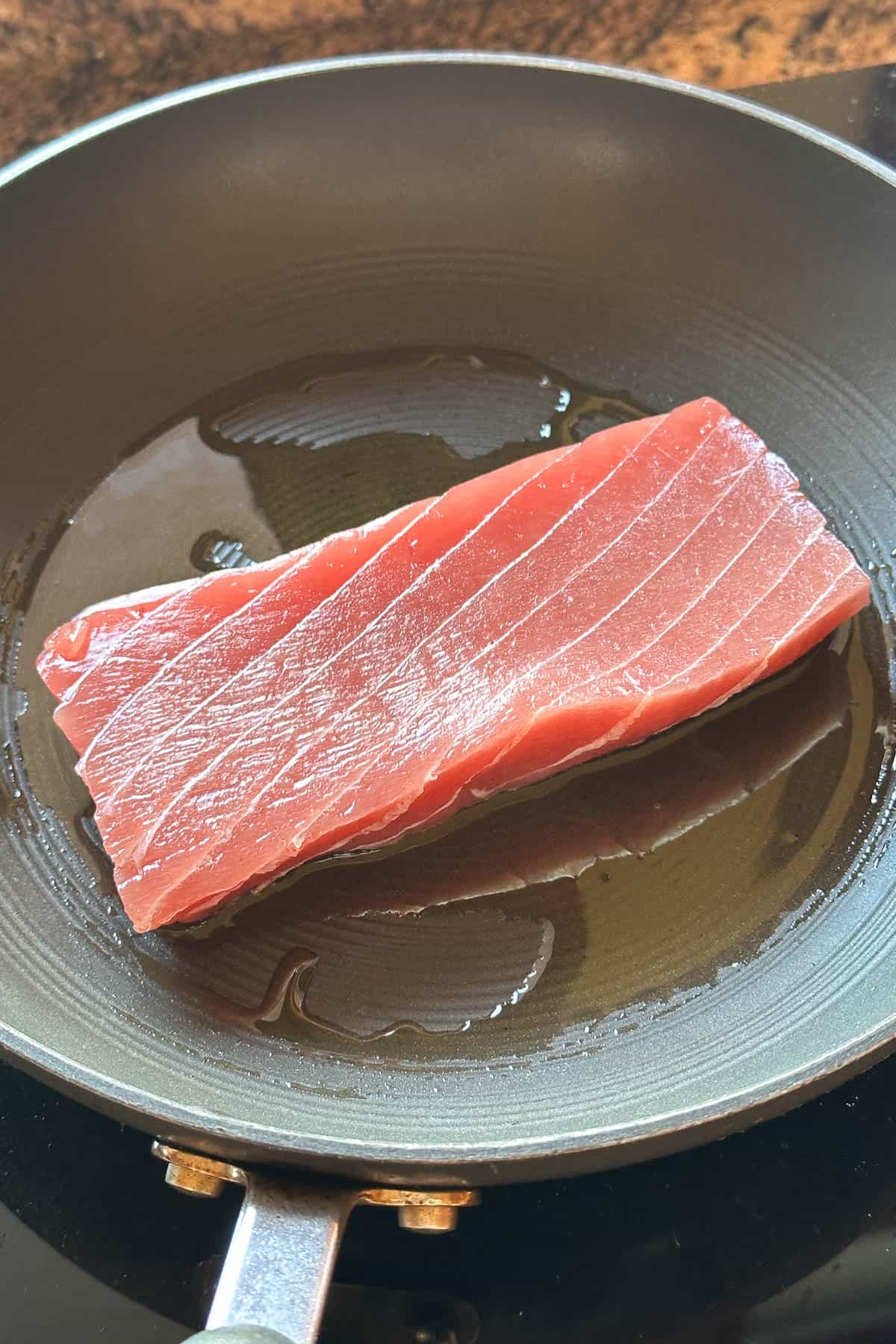 Making Tuna Tataki.