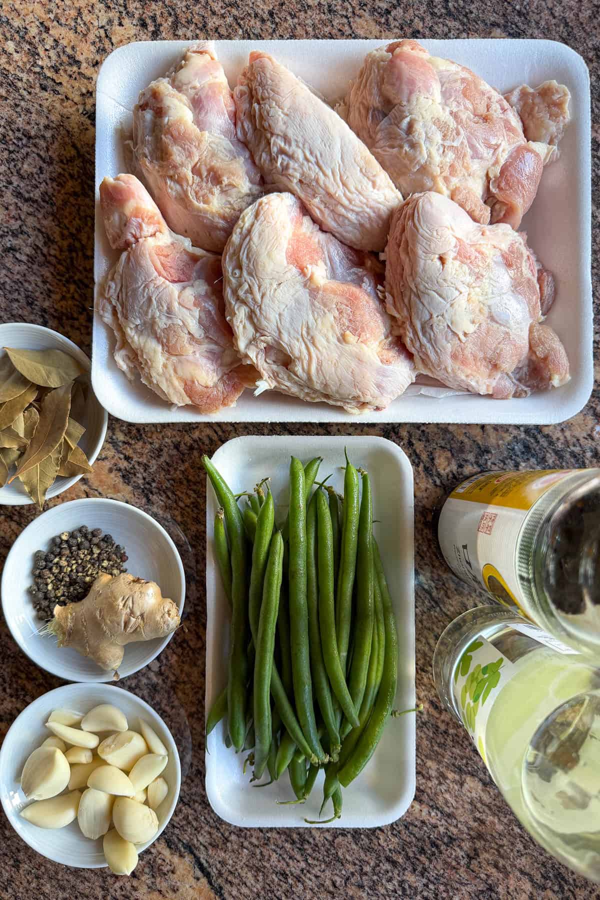 Ingredients for Turkey Tail Adobo.
