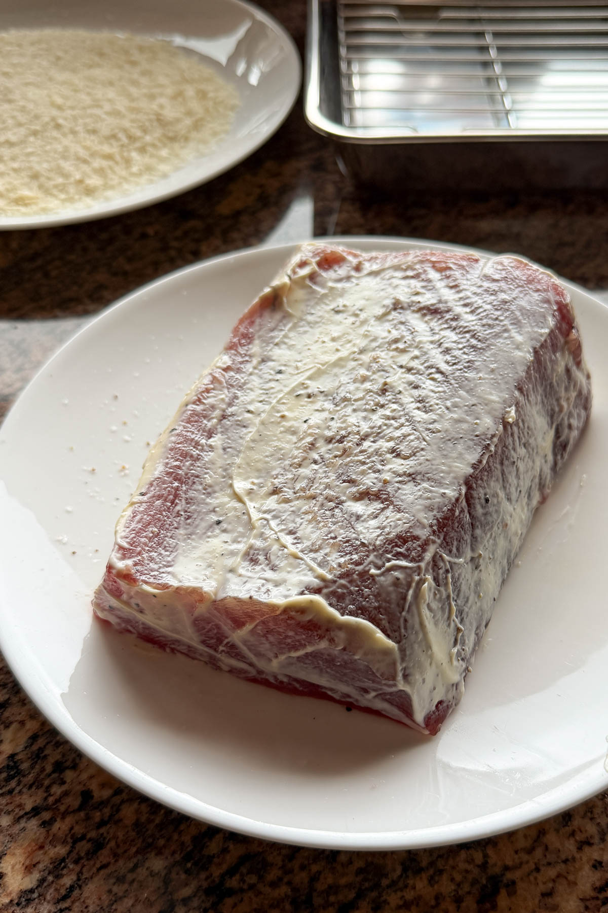 Preparing Ahi Katsu.