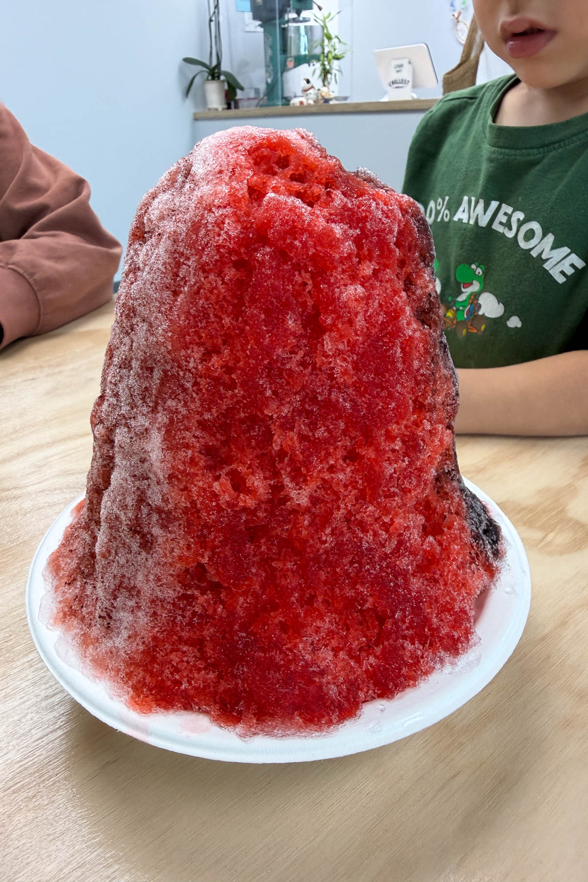 Strawberry, Li Hing, and Grape shave ice from Chillest Shave Ice.