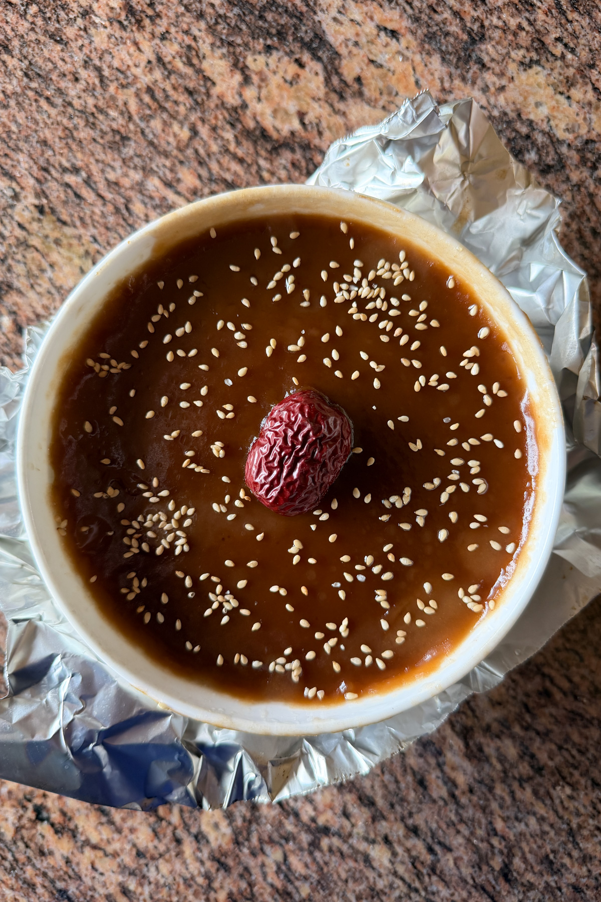 Steamed Nian Gao (Gau), ready to eat.