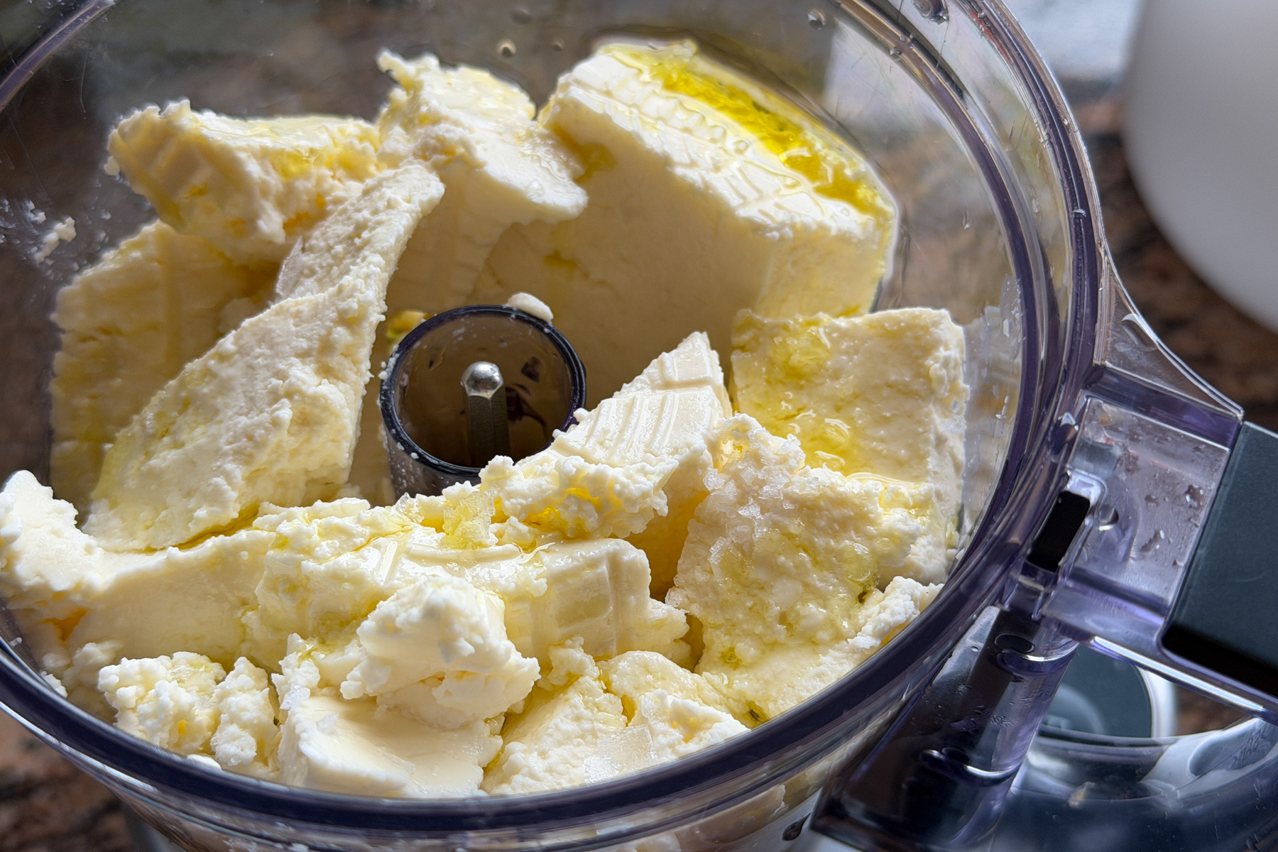 Making whipped ricotta.