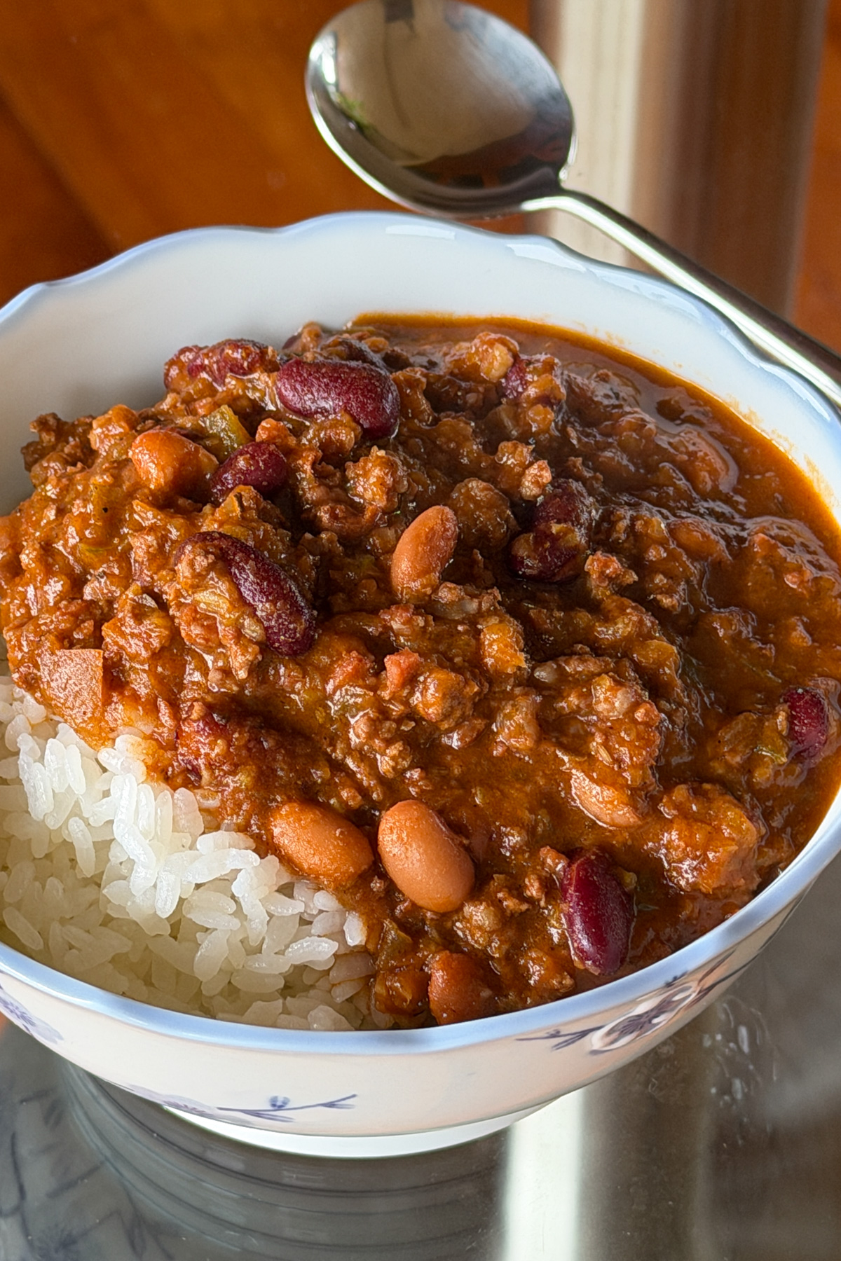 A bowl of homemade Zippy's chili.