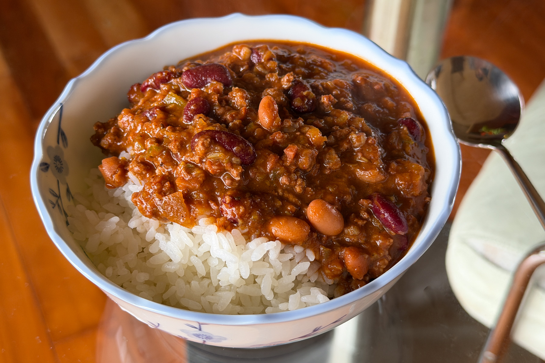 A bowl of homemade Zippy's chili.