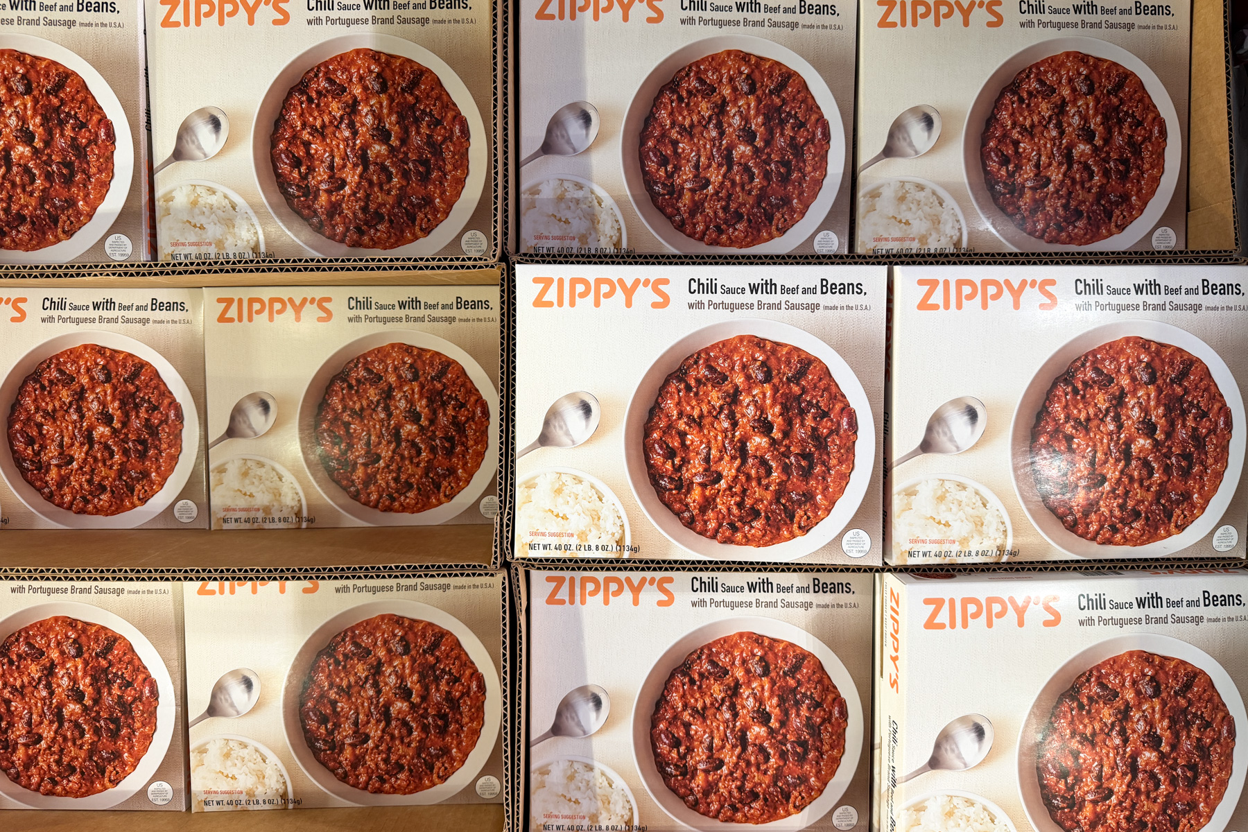 Zippy's Chili sold at Sam's Club.