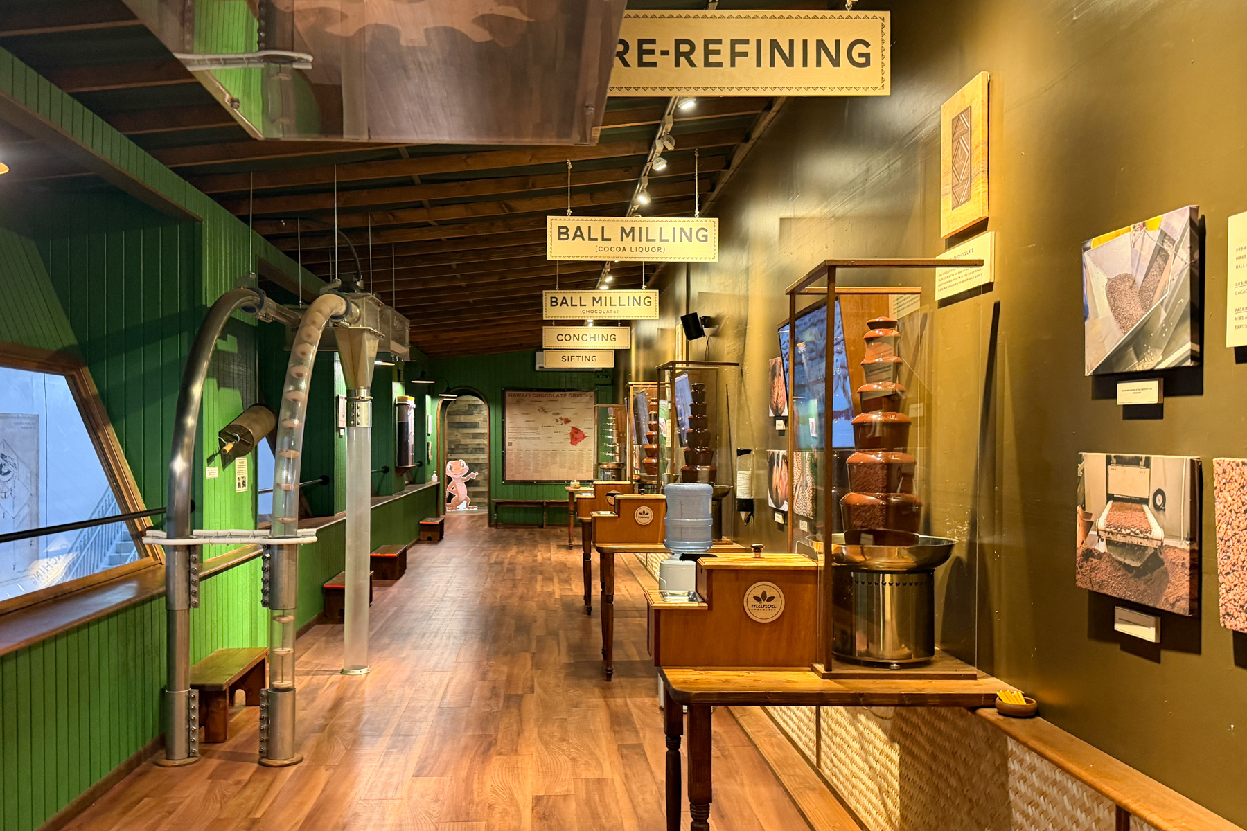 Manoa Chocolate Factory Tour catwalk.
