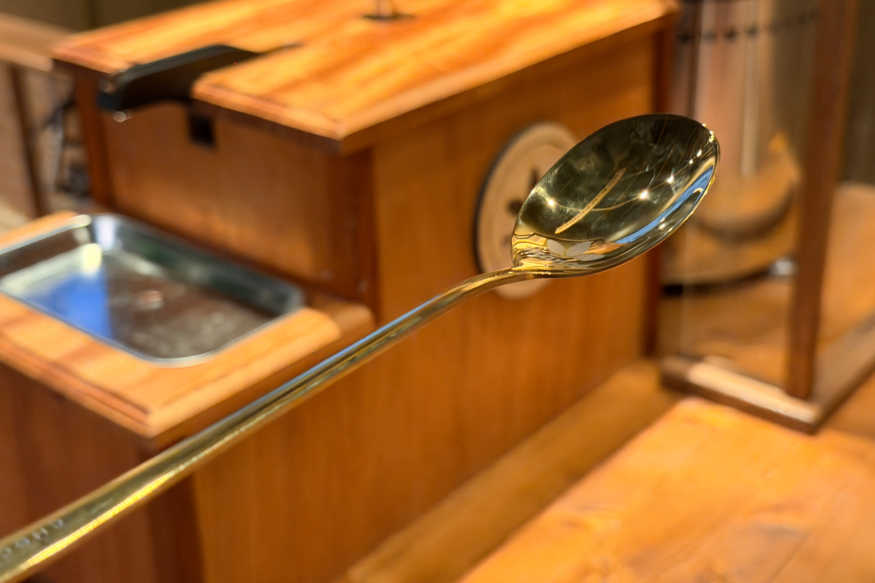 Manoa Chocolate Factory Tour golden spoon.