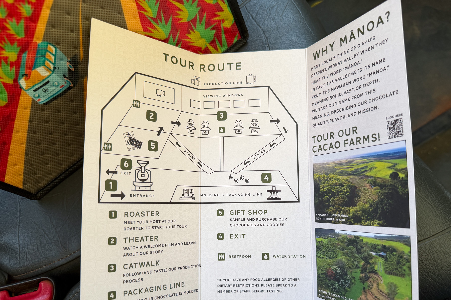 Manoa Chocolate Factory Tour guide.