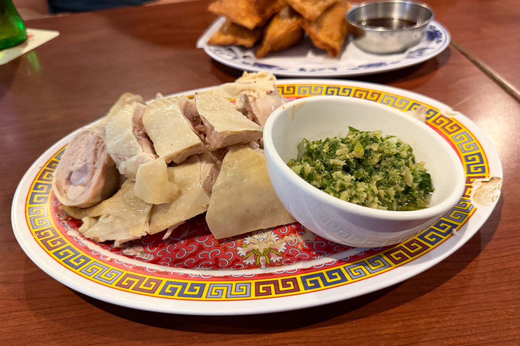 8 Fat Fat 8 cold ginger chicken.