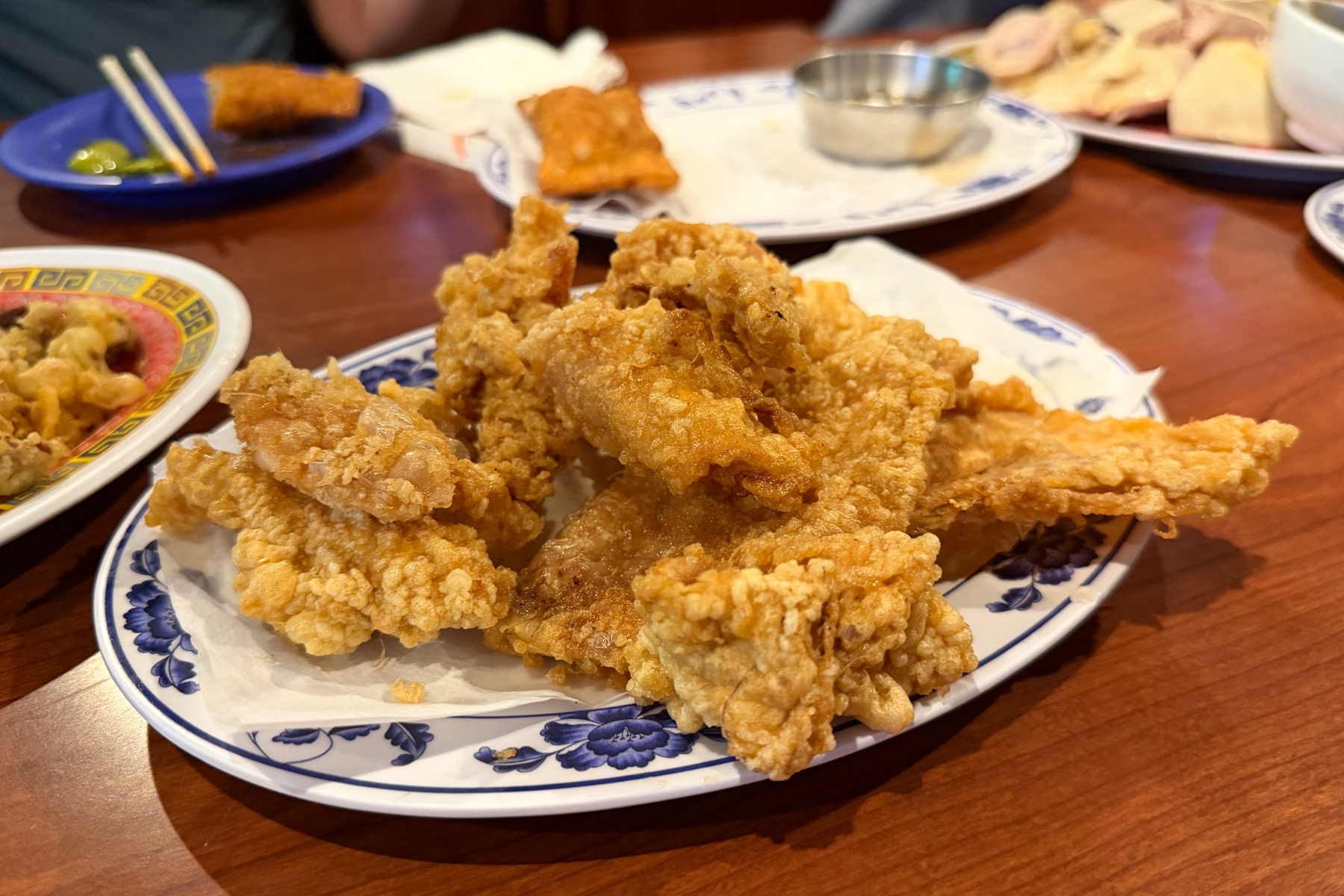 8 Fat Fat 8 fried chicken skins.
