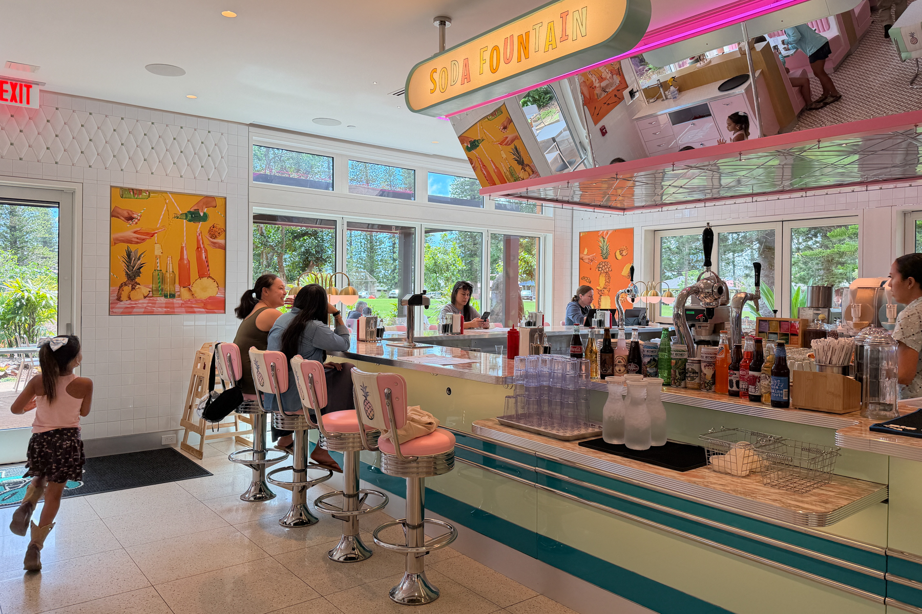 Counter seating at Lanai Bowl
