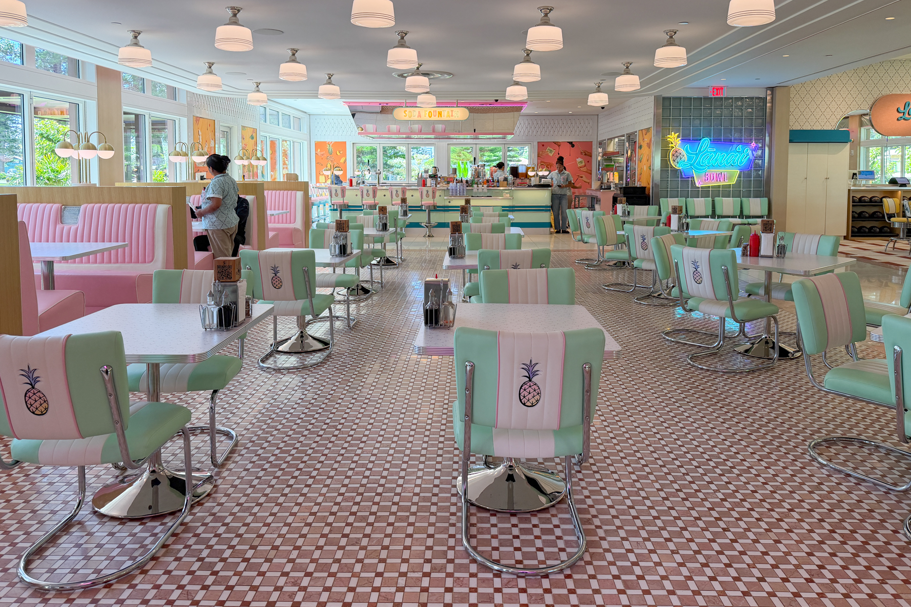 Dining room at Lanai Bowl.