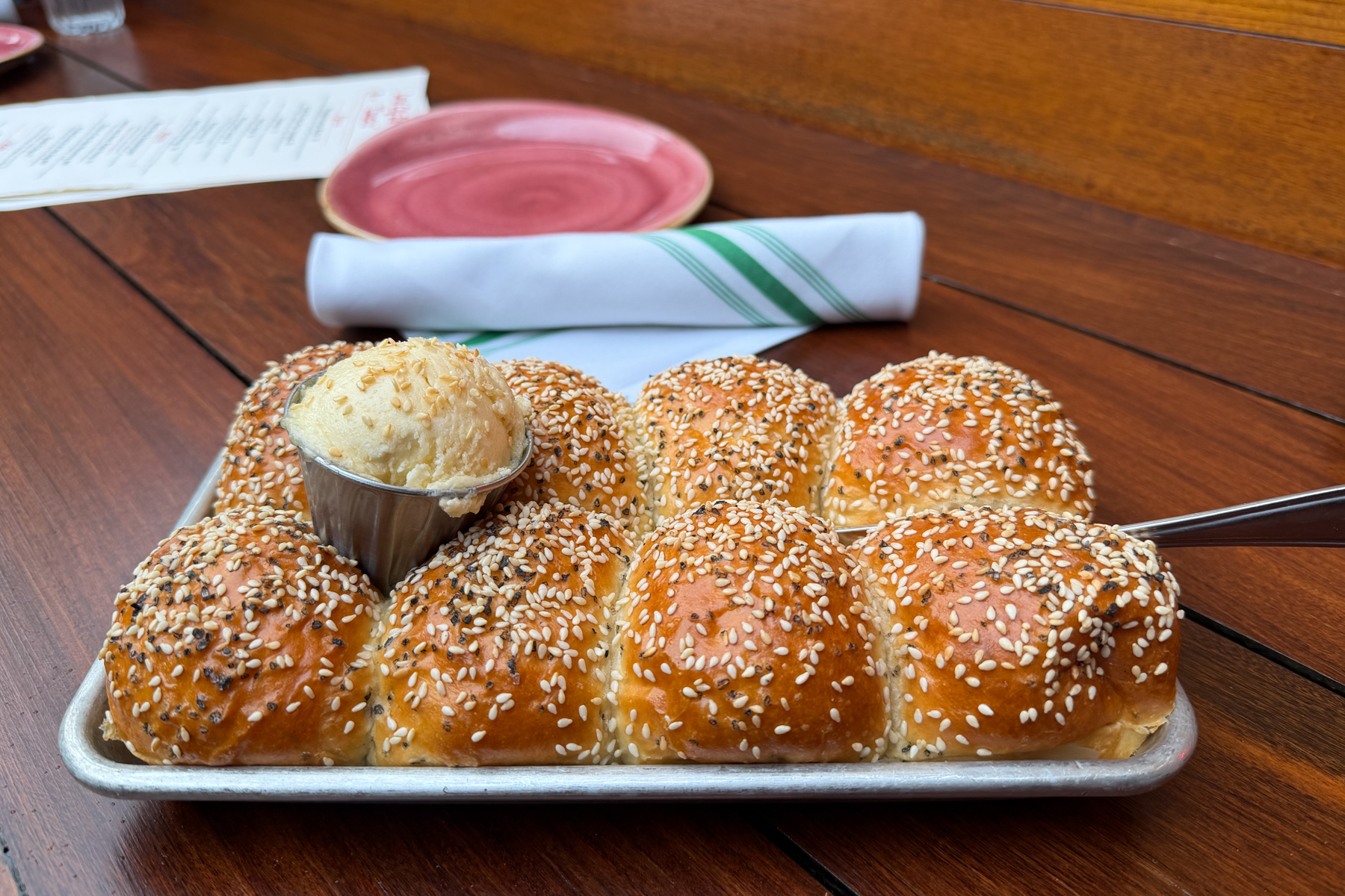 Lanai City Grill, pineapple parker rolls.