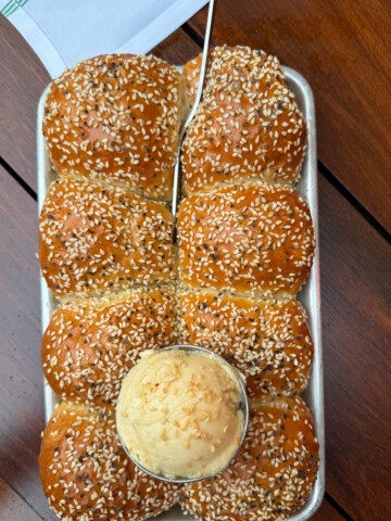 Lanai City Grill, pineapple parker rolls.