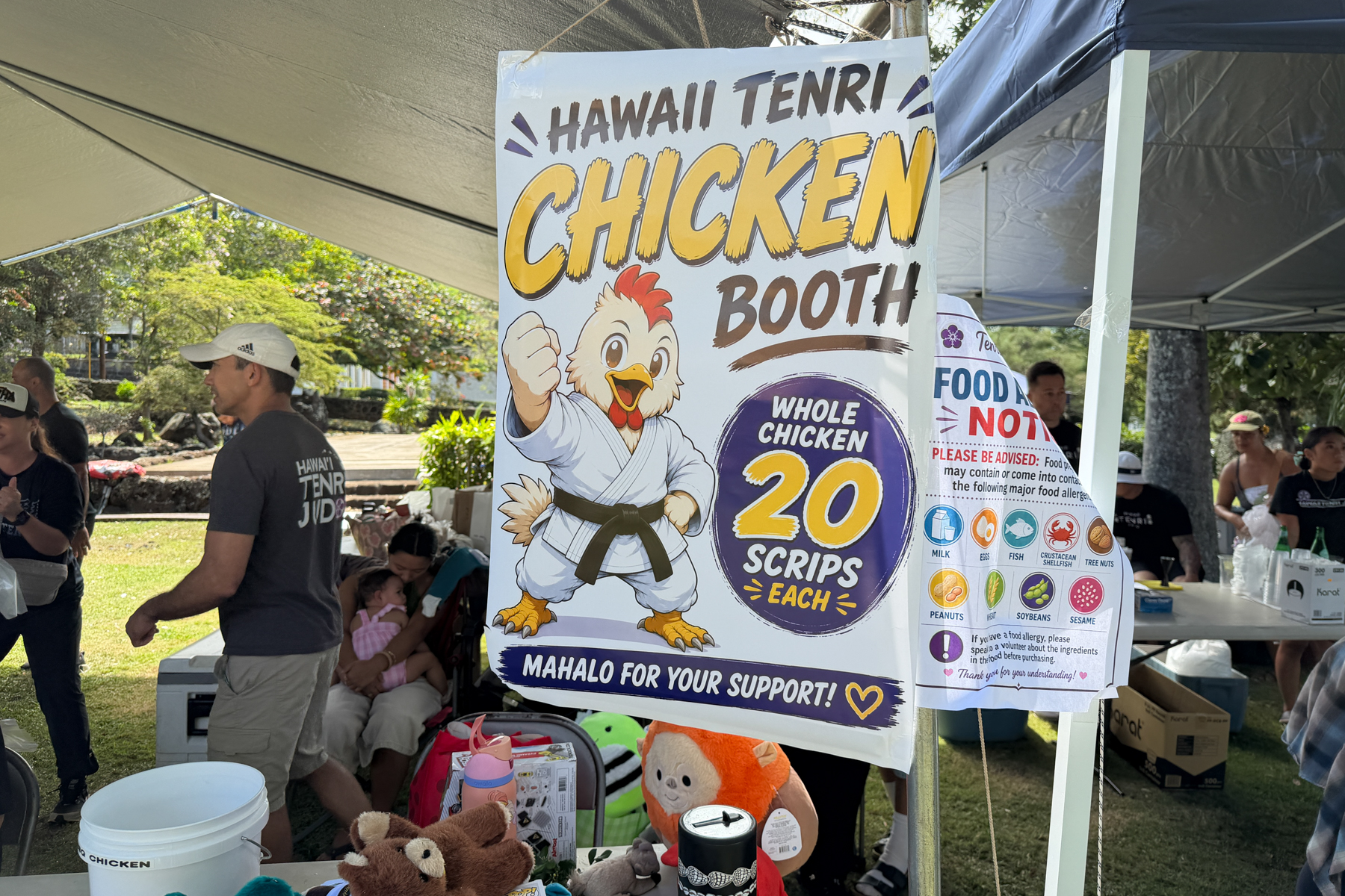 Tenrikyo Bazaar huli huli chicken booth.