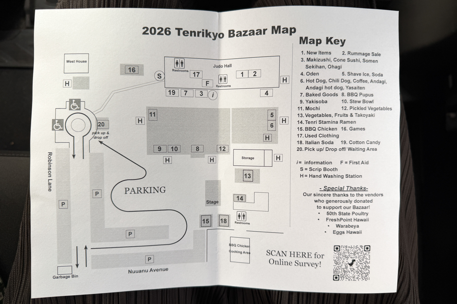 Tenrikyo Bazaar map.